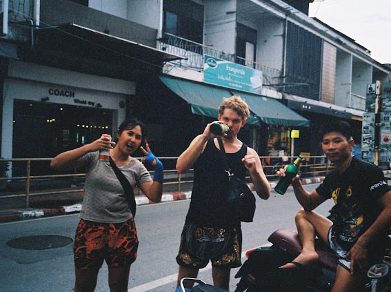 On the streets of Chiang Mai after Muay Thai training